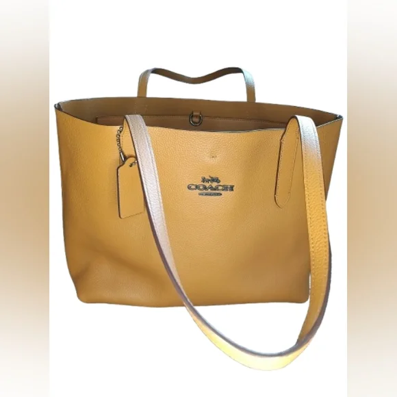 Coach NWOT Tan Leather Tote Bag - Picture 13 of 16